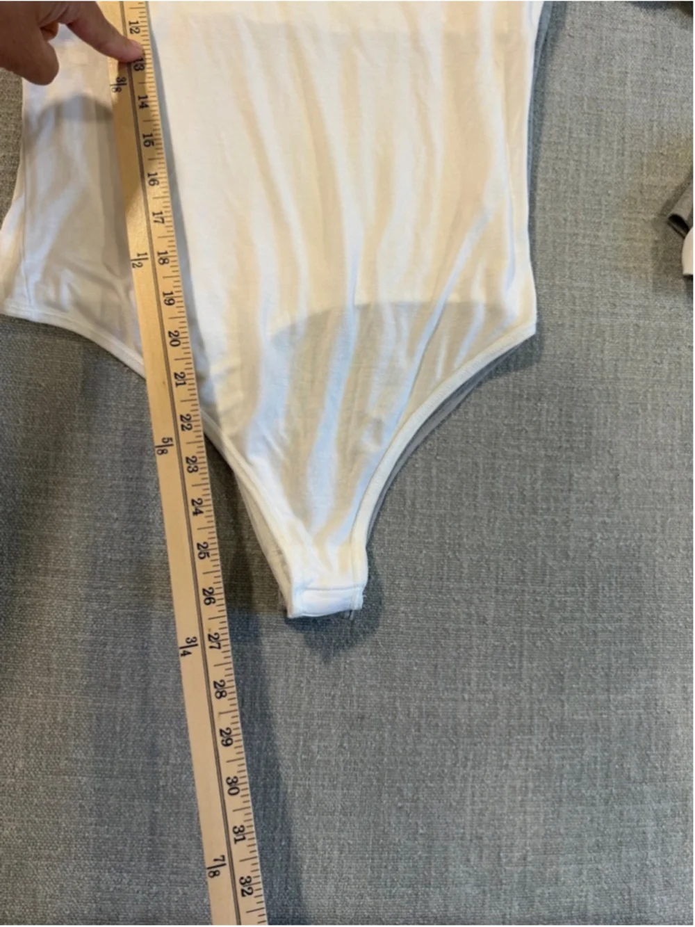 Free people intimately white and gray scoop neck thong bodysuit  Women’s large
